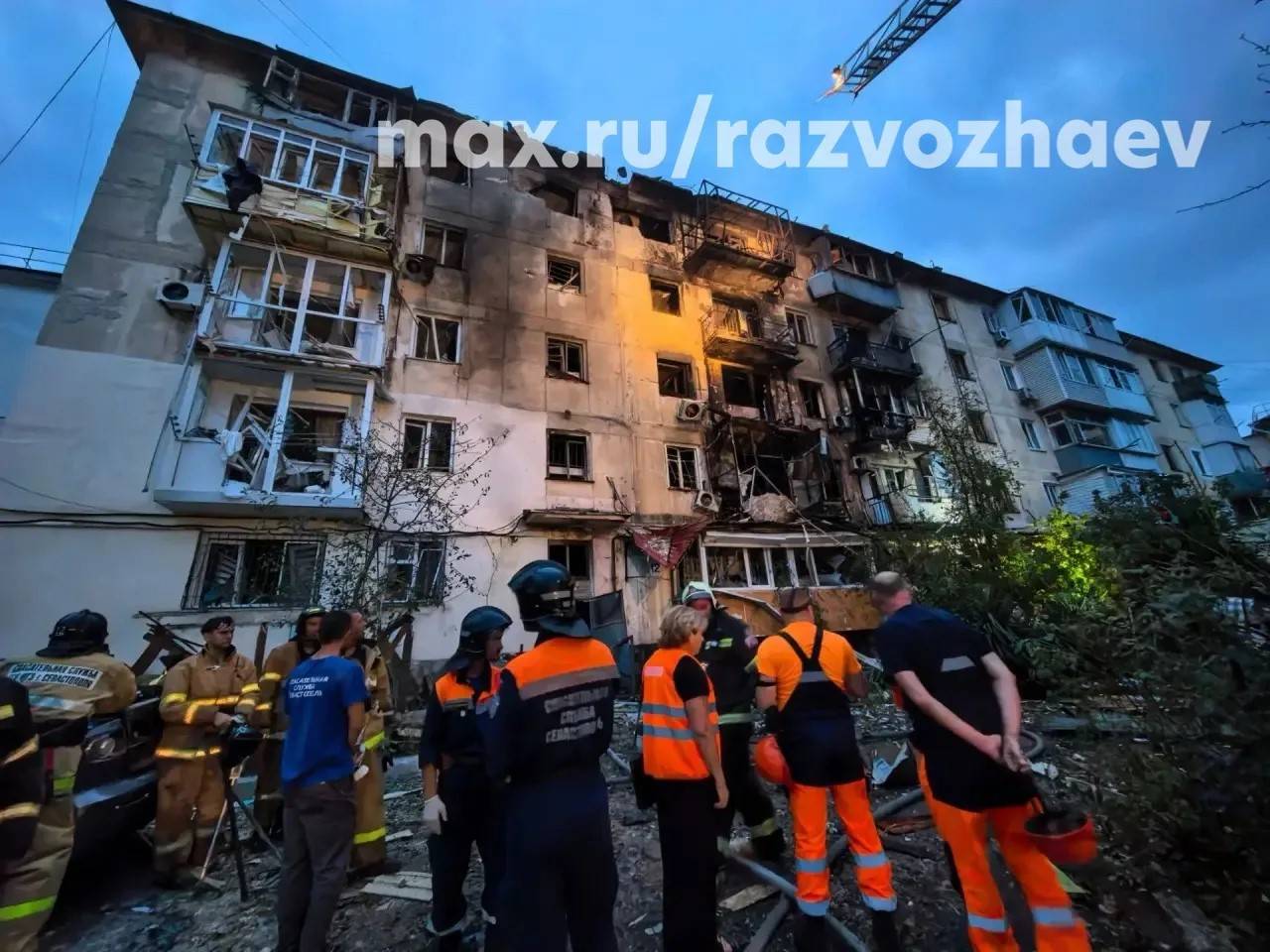 Губернатор Севастополя: от удара БПЛА сильно пострадал пятиэтажный дом