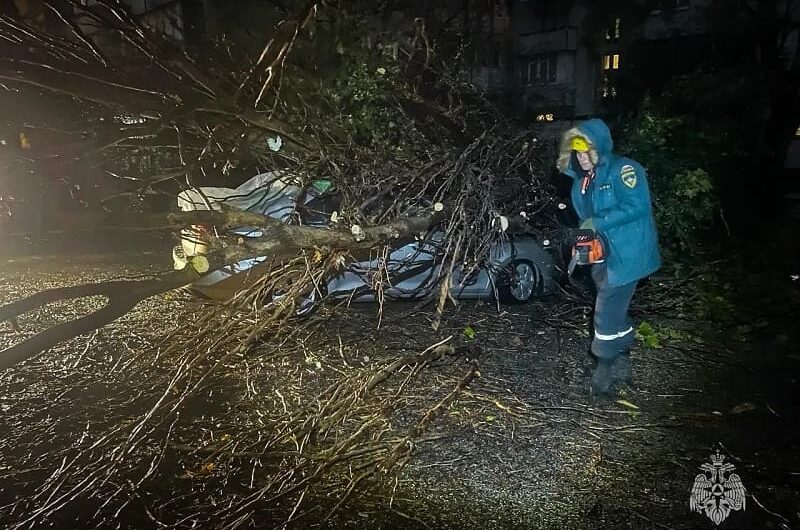 Спасатели помогают устранять последствия непогоды в Севастополе